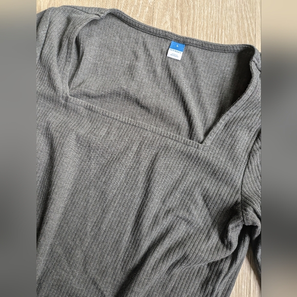 Grey Ribbed Bodysuit - Picture 3 of 7